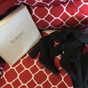 Black thigh high boots